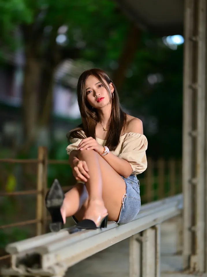 [Mzsock] NO.203 Xu Xiaozhen denim short skirt, high heels and beautiful legs street photography#[73P]-42